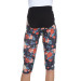 Cotton Belly Supported Floral Capri Maternity Tights