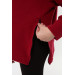 Zippered Maternity Sweatshirt Claret Red