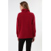 Zippered Maternity Sweatshirt Claret Red