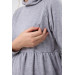 Drawstring Zippered Breastfeeding Sweatshirt Gray