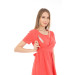 Elegant Dress Suitable For Breastfeeding With Bow, Salmon