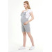 Gray Maternity Shorts Salopet