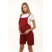 Claret Red Maternity Shorts Salopet