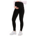 Adjustable Waist Winter Velvet Maternity Tights Black