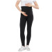 Black Maternity Leggings With Elastic Waist That Hugs The Body Luvmabelly