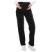 Adjustable Waist Winter Velvet Maternity Pants Black