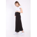 Adjustable Waist Maternity Skirt Black