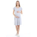 Luvmabelly Gray Side Snap Maternity Nightgown