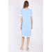 Front Snap Lace Maternity Nightgown Blue