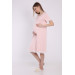 Front Snap Lace Maternity Nightgown Pink