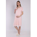 Front Snap Lace Maternity Nightgown Pink