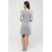 Front Split Lace Maternity Nightgown Gray