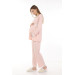 Lacy Breastfeeding Maternity Pajama Set Pink