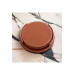 Brown Leather Round Coasters 4Pcs