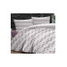 Homecella Gray And Burgundy Double Cotton Duvet Cover Set