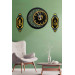 Home Islamic Decorative Plexiglass Wall Clock Table Gold 40X40 Cm