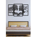 Home Office Wooden Decorative Wall Painting Abstract Tree 45X22 Cm