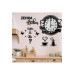 Personalized Kitchen Clock Decorative Wall Painting 40X40Cm Black