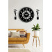 Living Room Decorative Wall Clock Vase Painting 40X40 Cm