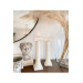Set Of 2 Decorative White Color Scented Column Candles