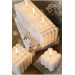 Set Of 3 Scented White Bubble Candles White