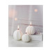 Set Of 3 Soy Wax Scented Geometric Globe Candles White