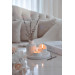 5 Piece White Scented Soy Candle Vase Tealight And Tray Set