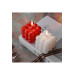 Decorative Set Of 2 White And Red Colored Scented Bubbles