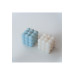 Decorative 2 Piece White Blue Colored Scented Bubble Set