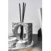 Scented Soy Candle Vase With Tealight Tray And Black Bamboo Stick