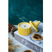 Single Covered Amber Vanilla Scented Decorative Concrete Candle Holder