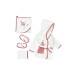 Little Love 4 Piece Eraser Towel Bathrobe Bathroom Set