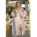 Satin Nightgown Dressing Gown Pajamas Shorts Set