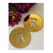 Gold Gold Plexiglass Initials Name Written Coaster Gift