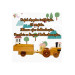 Natural Wood 2 Piece Tractor Trailer Set