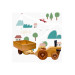 Natural Wood 2 Piece Tractor Trailer Set