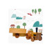 Natural Wood 2 Piece Tractor Trailer Set