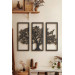 3 Piece Black Tree Wooden Table Decoration Living Room Office Design 70X100