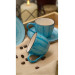 Hand Decorated 4 Piece Coffee Set For 2 Persons Blue