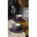 Hand Decorated 4 Piece Coffee Set For 2 Persons Purple