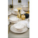 18 Piece Golden Serving Plates Set From Heda Porselen
