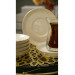 Gold Gilded Porcelain Tea Plate 6 Pieces 13Cm Off White