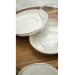 Platinum Gilded Porcelain Tea Plate 6 Pieces 13Cm Off White
