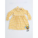 Bee Yellow Baby Collar Plaid Dress