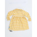 Bee Yellow Baby Collar Plaid Dress