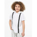 White Stripe Patterned Polo Tshirt