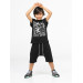 Black Graf Harem Boy Shorts Set