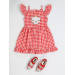 Plaid Sleeves Ruffled Girl Dress