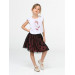 Flock Printed Tulle Girls Skirt Set