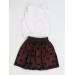 Flock Printed Tulle Girls Skirt Set